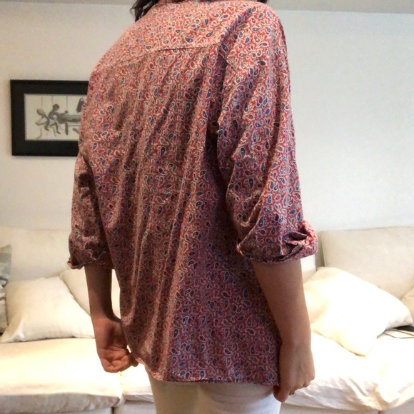 Vintage cotton paisley button down - Picture 4 of 5